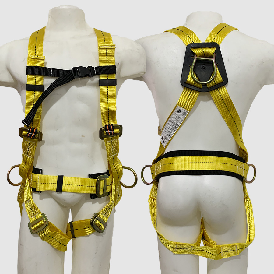 Arnés 3 puntos, anticaídas dorsal + sujeción y posicionamiento en cintura